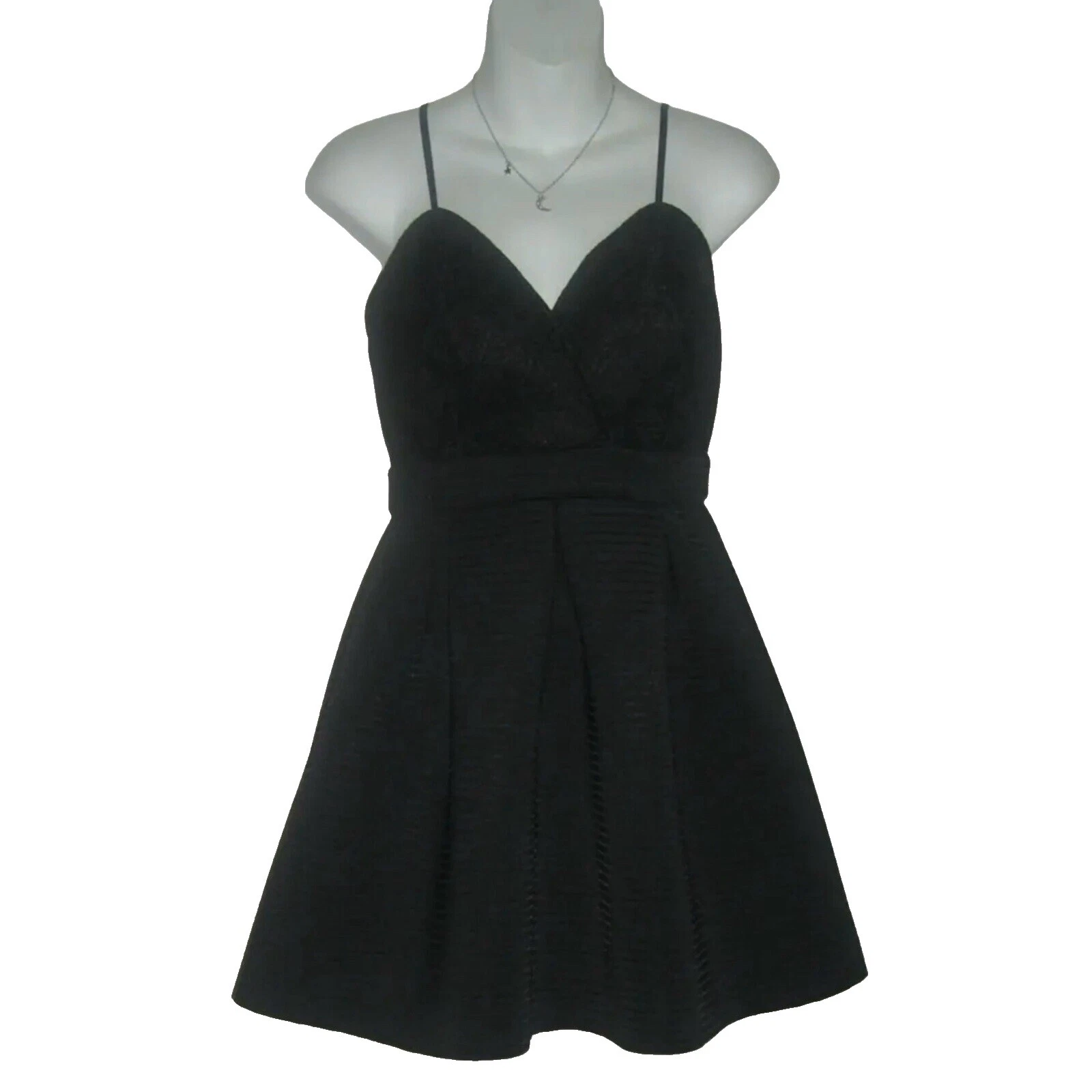 Vestidos Vintage Negro Pequeño Cintura Imperio para Mujeres