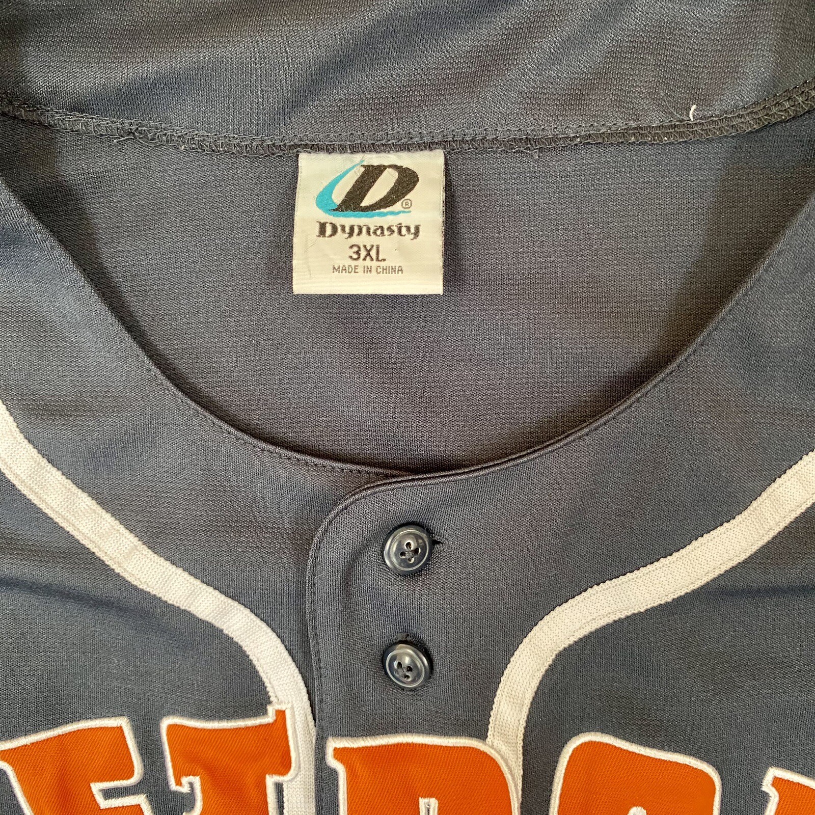 Dynasty MLB Detroit Tigers ButtonUp Blue&Orange Base… Gem