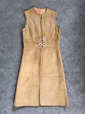 Vintage Suede Vest Waistcoat Women S Tan Long Western Grunge Gypsy Boho Country