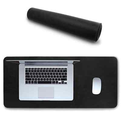 Personalized Leather Extended Mouse Pad, Leather Office Desk Mat, Desk Cover Mat