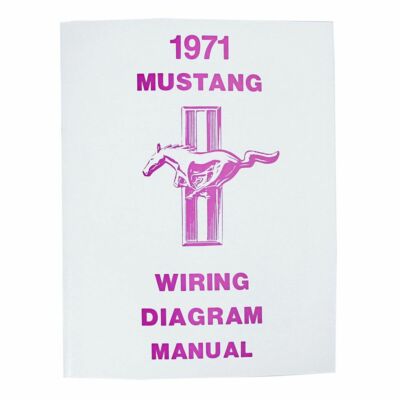 Mustang Electrical Wiring Diagram Manual 1971 71 Coupe Conv Mach 1 Boss