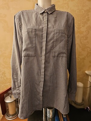  ROHAN Homestead Shirt~Checked~Button Front~Collared~Sun Protective~SIZE UK 18