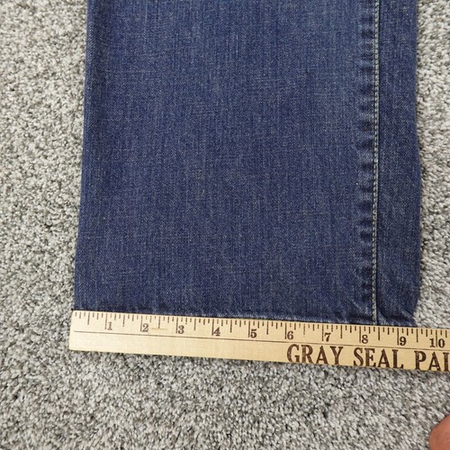VTG Calvin Klein Jeans Mens 38X36 Dark Blue Denim Loose Wide Leg Baggy Skate Y2K - Picture 2 of 15