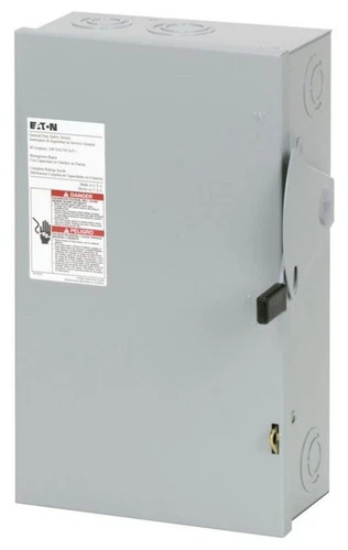 Eaton DG Series Fusible Safety Switch, 240V, 60A, 3-10 HP, 3 Poles
