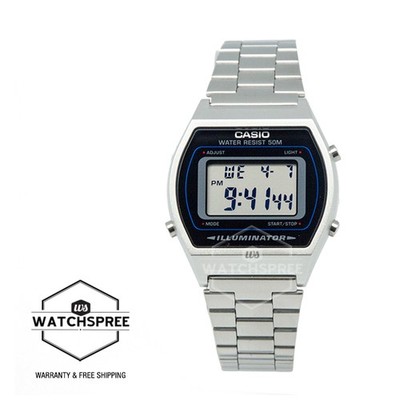 Casio Vintage Standard Digital Silver Stainless Steel Band Watch B640WD-1A