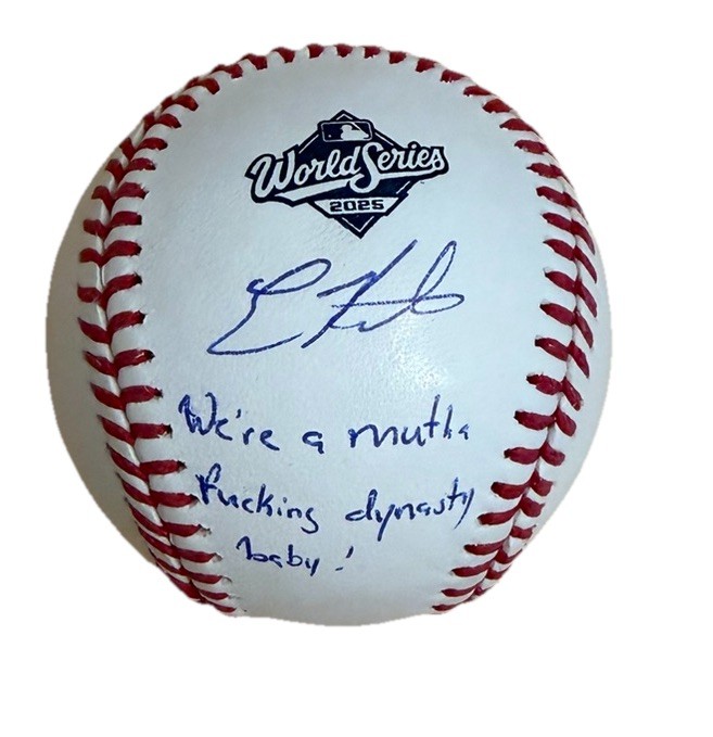 Enrique Kike Hernandez Dodgers Signed Inscribed 2025 World Series