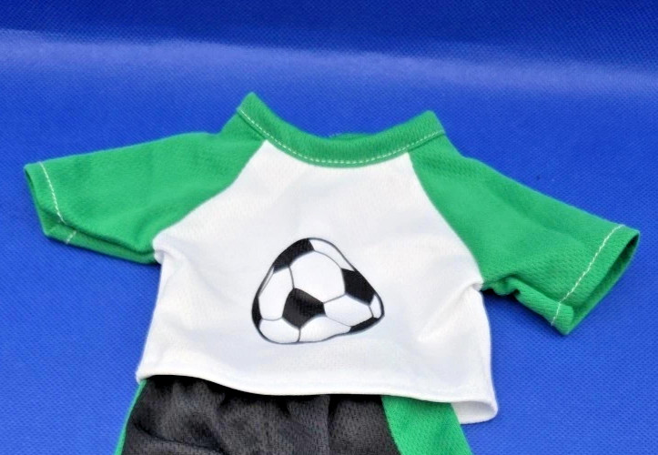 American Girl Green and White Shirt with Soccer Ball for 18'’ Dolls