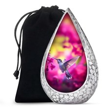 Glittering Humming Bird Urns for Human Ashes Adult Father, Burial Urn 10 Inch 