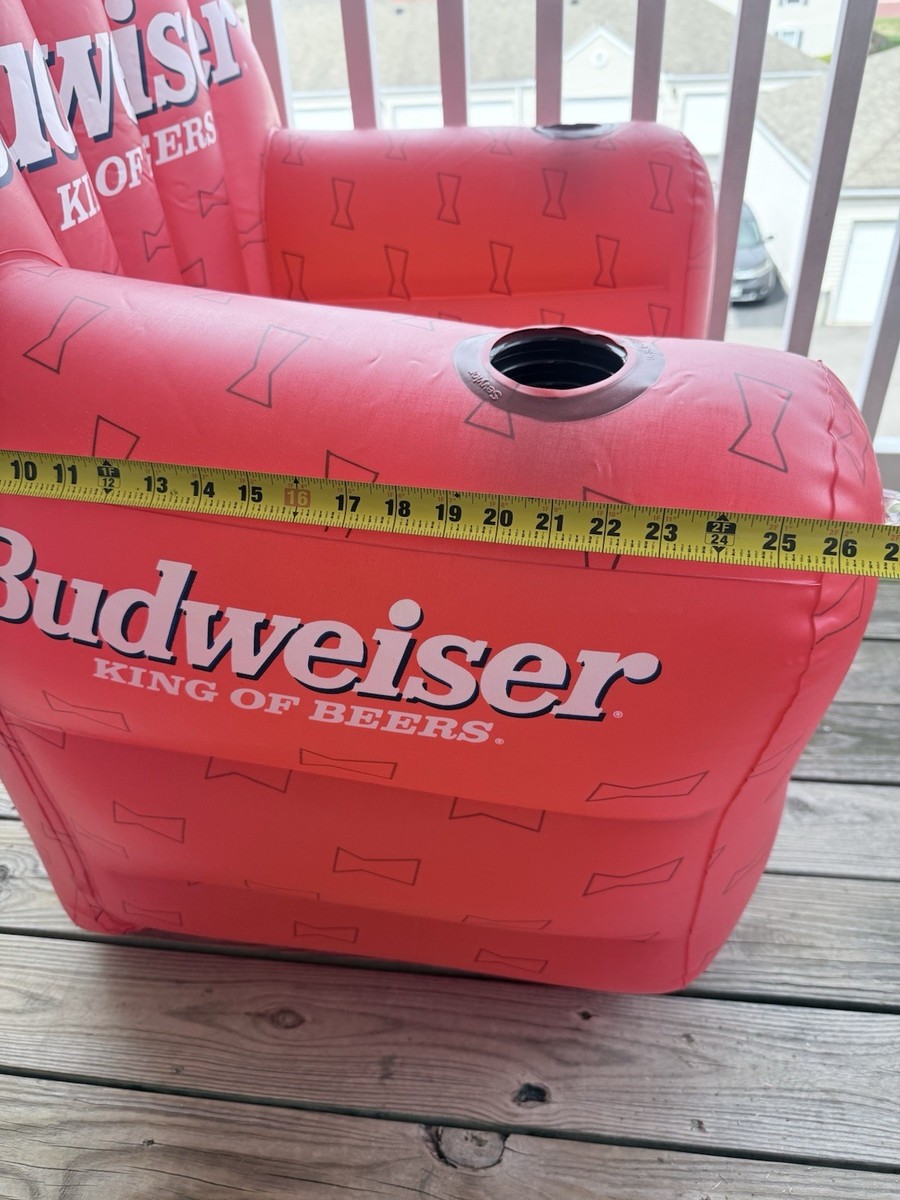 NEW Vintage Red Budweiser Huge Inflatable Cooler Chair Sofa 1990s
