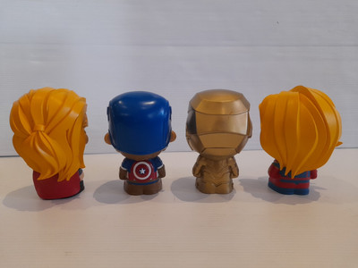 Ooshies Vinyl Marvel Bulk Lot x 10cm Gold IronMan Capt America