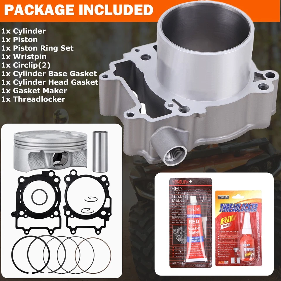 Kit de reconstrucción de extremo superior para Polaris Ranger 570 2014-2021 junta de cilindro de pistón 99 mm Foto 2 de 4