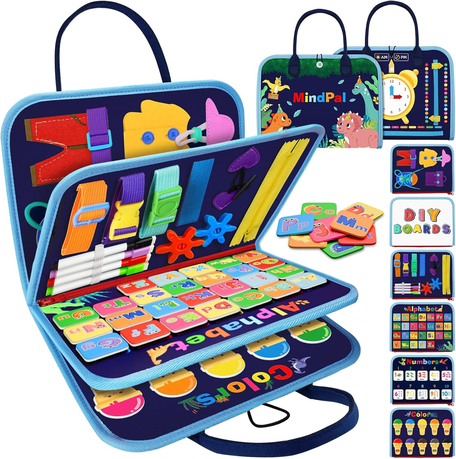 Busy Board, Montessori Toy for Over 3 Year Old, Toddlers Educational Activity