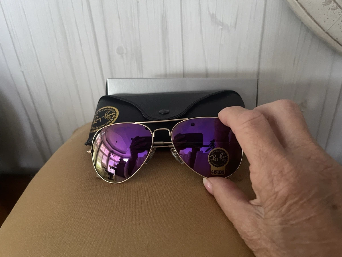 Ray-Ban Purple Aviator Sunglasses for Men for sale | eBay display picture 1