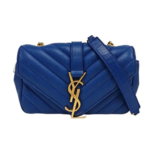 Yves Saint Laurent Crossbody bags Leather Blue Free Shipping | Duties Paid
