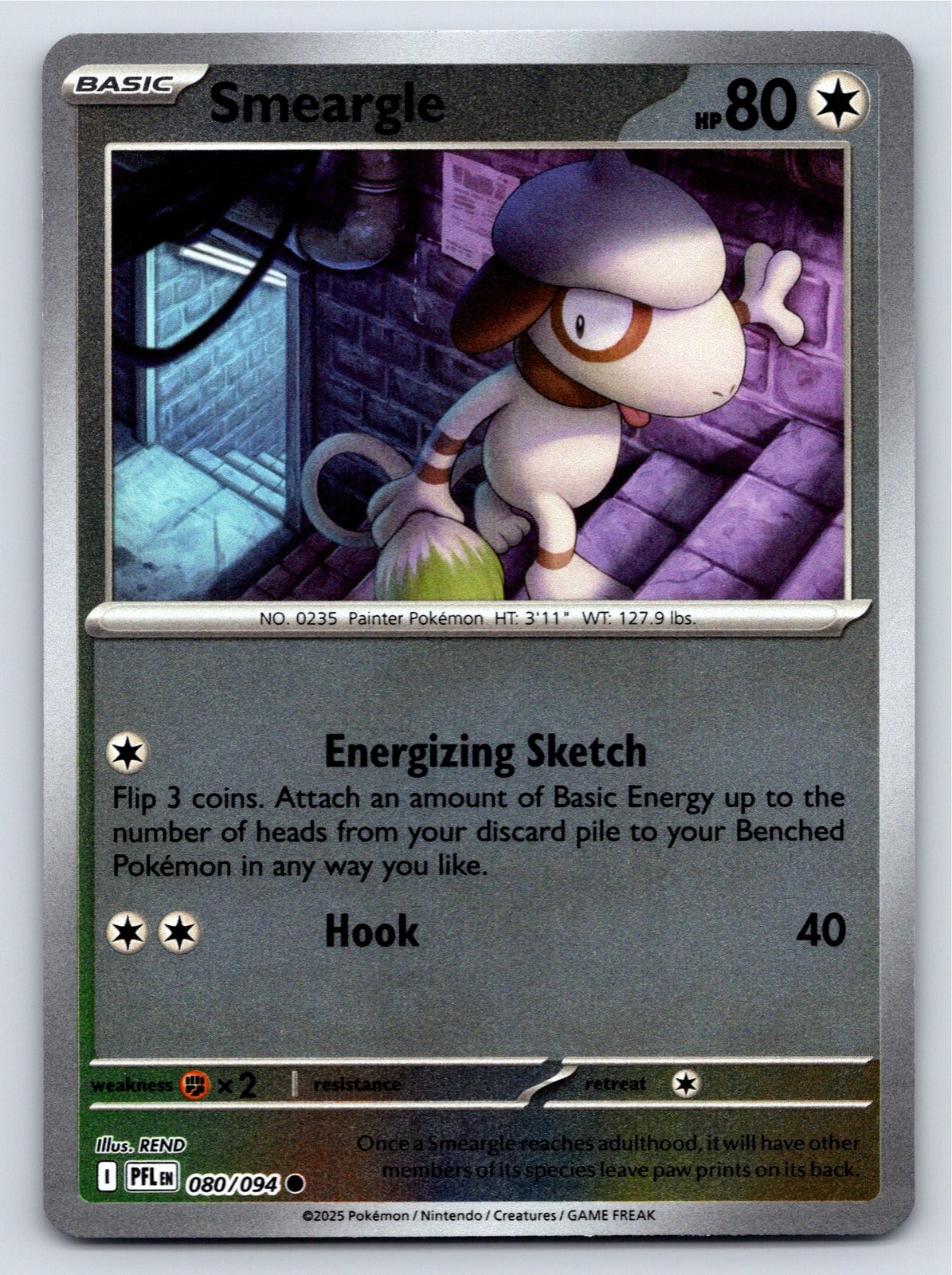 Phantasmal Flames - NM - Smeargle 080/094 Reverse Holo US Seller