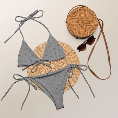 Spider Pattern Women String Bikini Swimsuit Beachwear