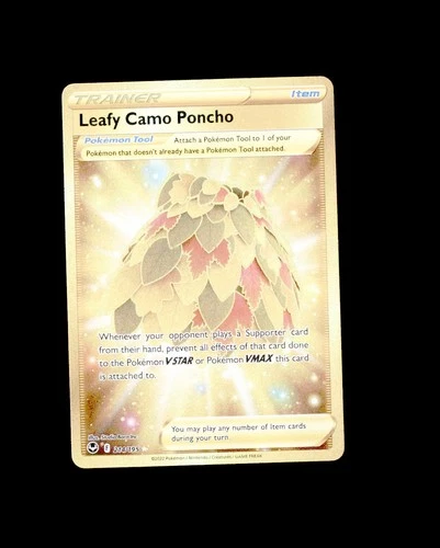 NM SWSH12: Silver Tempest Holo Leafy Camo Poncho (Secret) 214/195