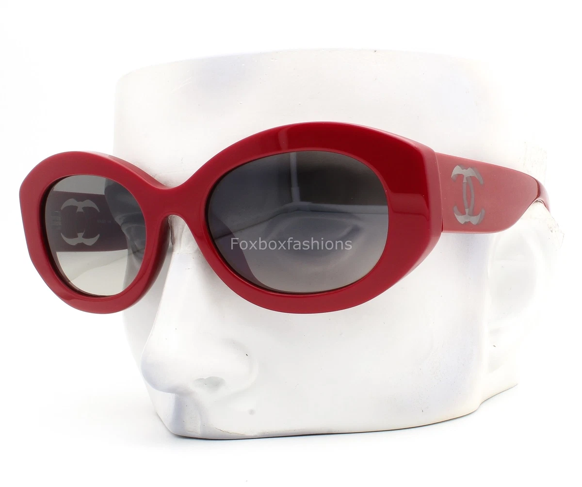 【美品】CHANEL・シャネル・サングラス・リボン・赤・58◻︎17 135 CHANEL Red Oval Sunglasses for Women for sale | eBay