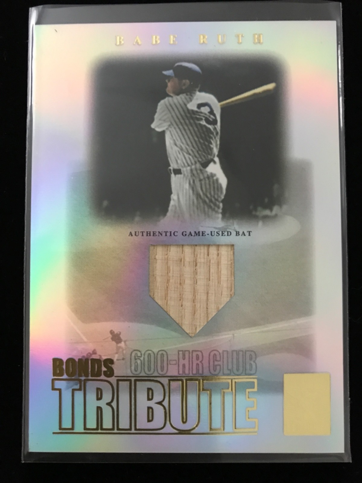 babe ruth 600 home run game used bat