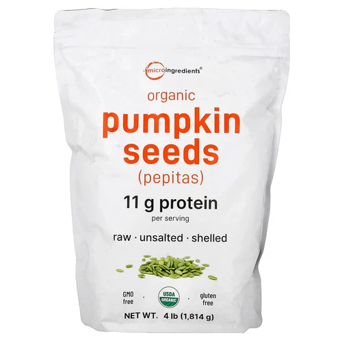 Organic Pumpkin Seeds, Unsalted, 4 lb (1,814 g)