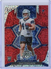 2022 Panini Mosaic JAKE FERGUSON Red Sparkle Rookie Card RC #364 DAL Cowboys SP. rookie card picture