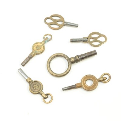 Pocket Watch Clock Keys Fancy - 6 Assorted Sizes - XC1269