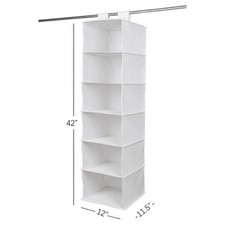 6 Shelf Hanging Closet Organizer Storage with Non Woven Fabric for Adult and