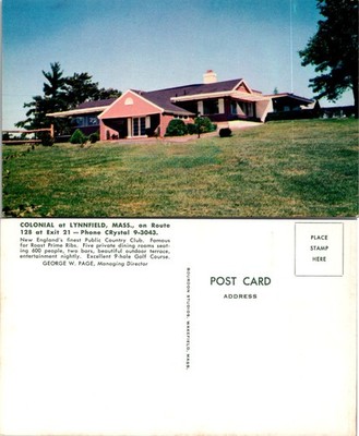 Postcard Colonial at Lynnfield Masson Route with Golf Course and Outdoor Terrace