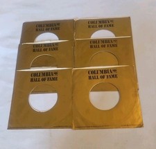 45 RPM 7" RECORD SLEEVES CO. SLEEVE 6 PACK SEE PHOTOS Columbia Records SLV348