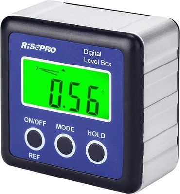RISEPRO Digitaler LCD Winkelmesser Neigungsmesser Inklinometer Wasserdicht