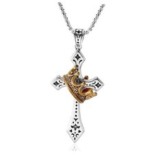 YUN XING Car Decor for Rear View Mirror Accessories Cross Decor Hanging silver