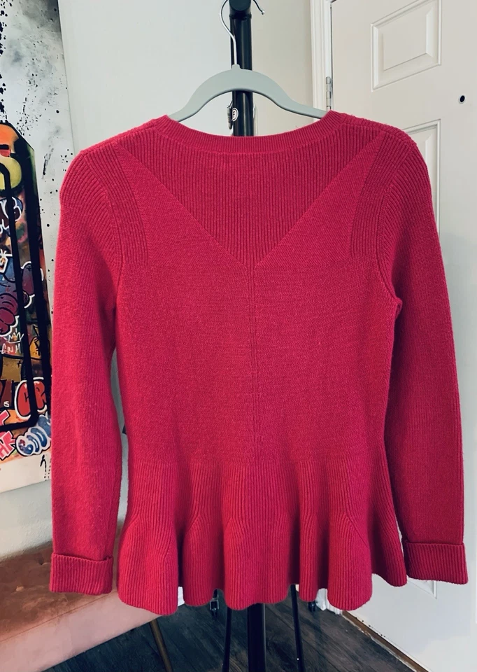 Etcetera Women's Pink Cotton Cashmere Tulip Sweater XS - Изображение 2 из 3