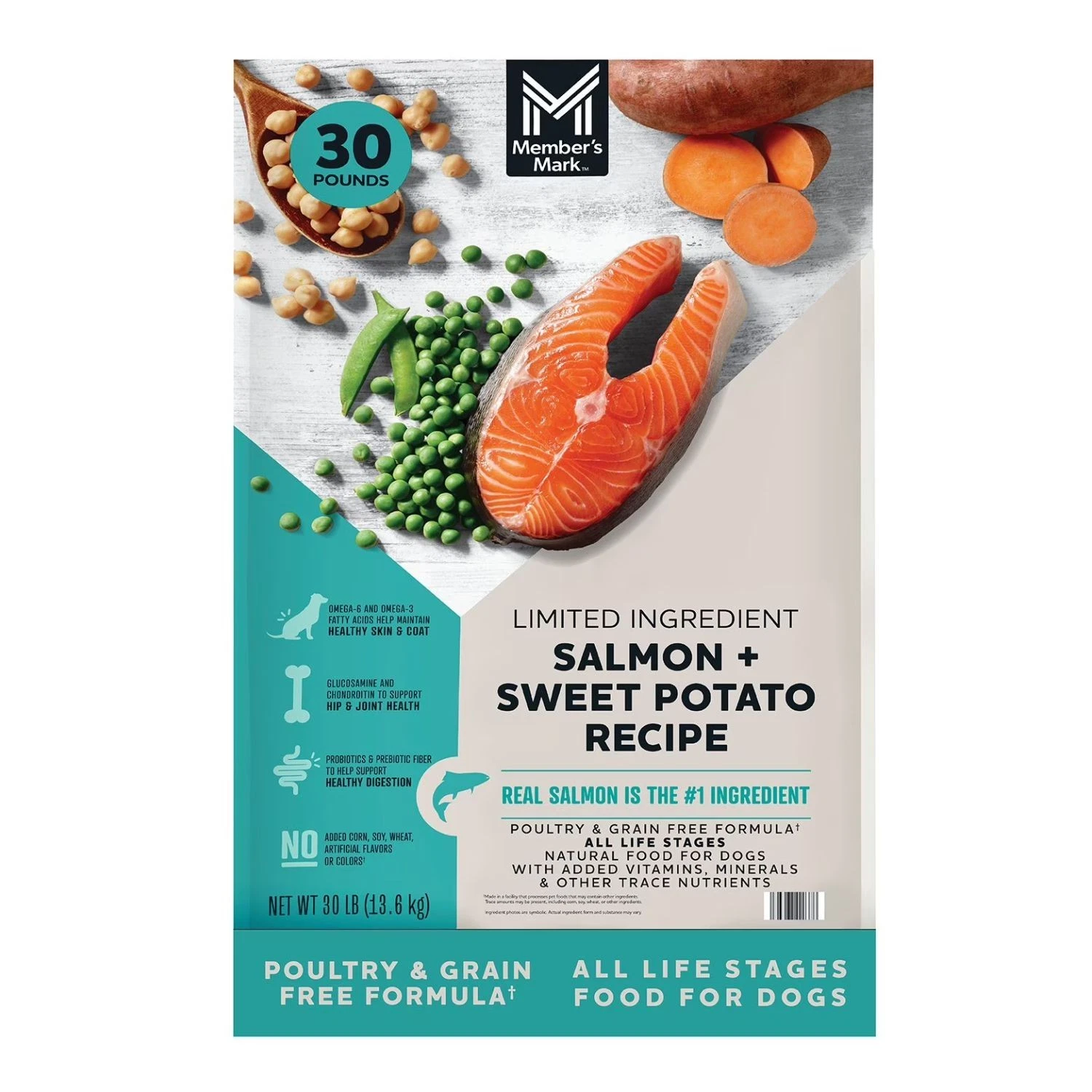 Member's Mark Grain Free Salmon and Sweet Potato Dry Dog Food, 30 lbs