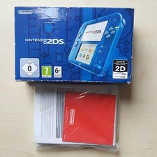 Lose OVP Leerverpackung + Anleitung zu Nintendo 2DS Konsole Transparent Blau