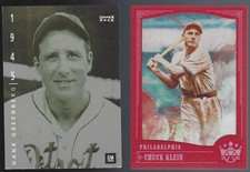 Hank Greenberg Detroit Tigers Chuck Klein Philadelphia Phillies Baseball Cards