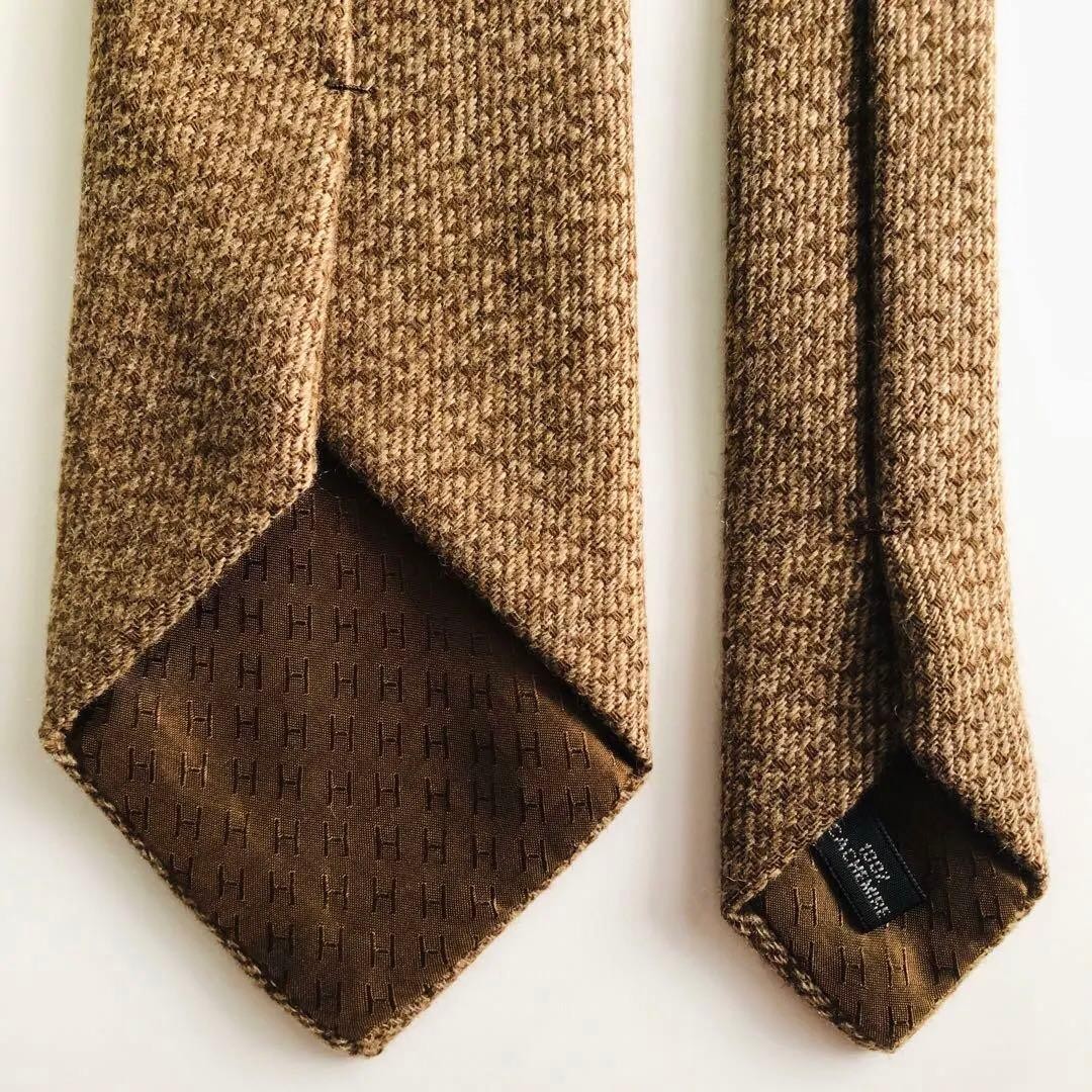 Excellent Condition HERMES  Tie Solid Brown - image 6