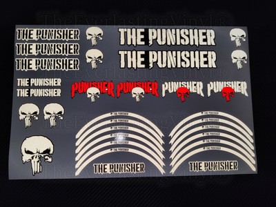 THE PUNISHER Reflektierende Aufkleber für E Scooter Xiaomi Ninebot Kugoo Segway Vmax