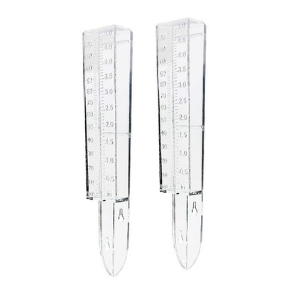 Rain Gauge 2 PackPlastic Home Clear Rain Water Meter for Lawn Yard Garden Out...