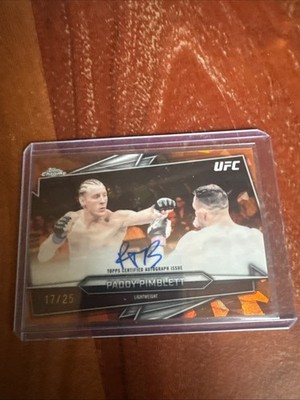 2026 Topps Chrome - Paddy Pimblett Orange Refractor ON CARD Auto /25