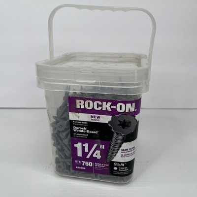 ROCK-ON Cement Board Screws  1  1/4   665 SCREWS FOR DUROCK WONDERBOARD