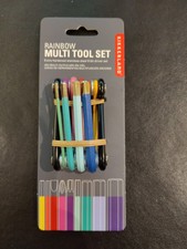 Rainbow Compact Design 9 in 1 Multi Tool Set by Kikkerland