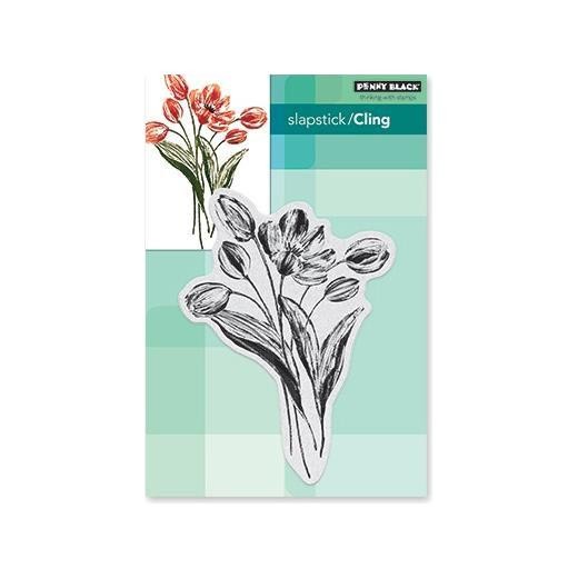 Penny Black Cling Rubber Stamps - Blooming Tulips 40-683