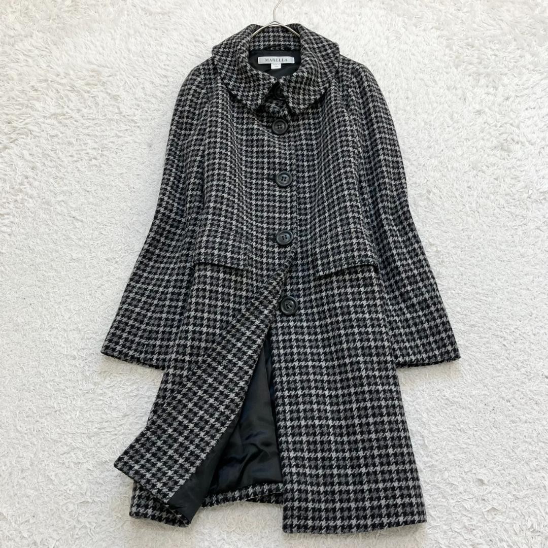 Max Mara Long Caot Houndstooth pattern Size 42 Co… - image 23