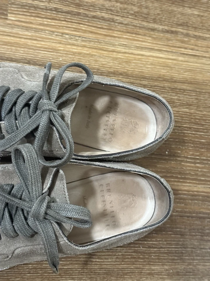 Zapato Brunello Cucinelli beige con cordones gris cinta talla 38 EE. UU. 7,5-8 Foto 2 de 3