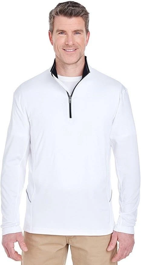 Pullover UltraClub Hombre Fresco y Seco Deportivo Cuarto Cremallera Manga Larga xs-4x Foto 3 de 4