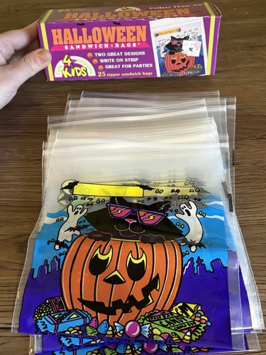 Vintage Halloween Paper and Plastic Mixed Trick or Treat Candy Bag HUGE Lot - Picture 11 of 13