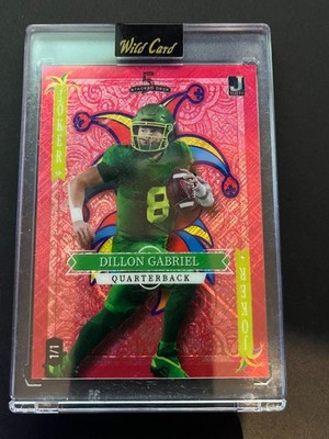 2024 Dillon Gabriel Wild Card 5 Draw Stacked Deck Joker Red PRC #1/1 Browns