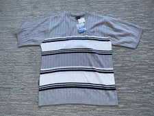 NWT VTG Southpole Striped Knit Sweater XL Y2K Hip Hop Streetwear Gray