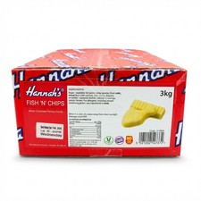 3kg Hannahs White Chocolate Fish & Chips Bulk Sharing Bag Retro Sweets