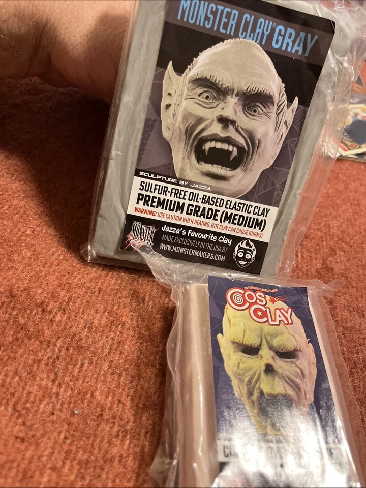 NUEVO Monster Clay Gris (4,5 lb) y Cosclay Suave (1 lb) ¡Lote de Arcilla Esculpida! 🎨 Foto 4 de 4